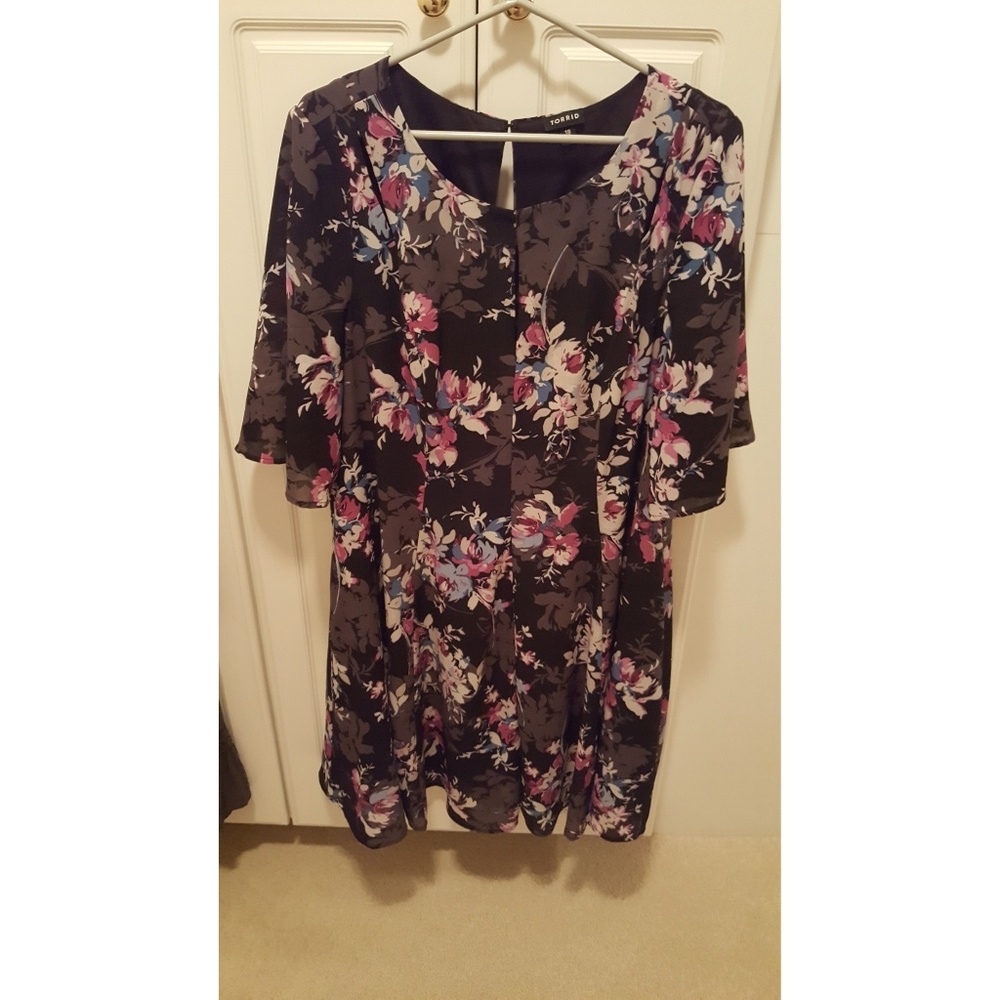 Black with floral dress